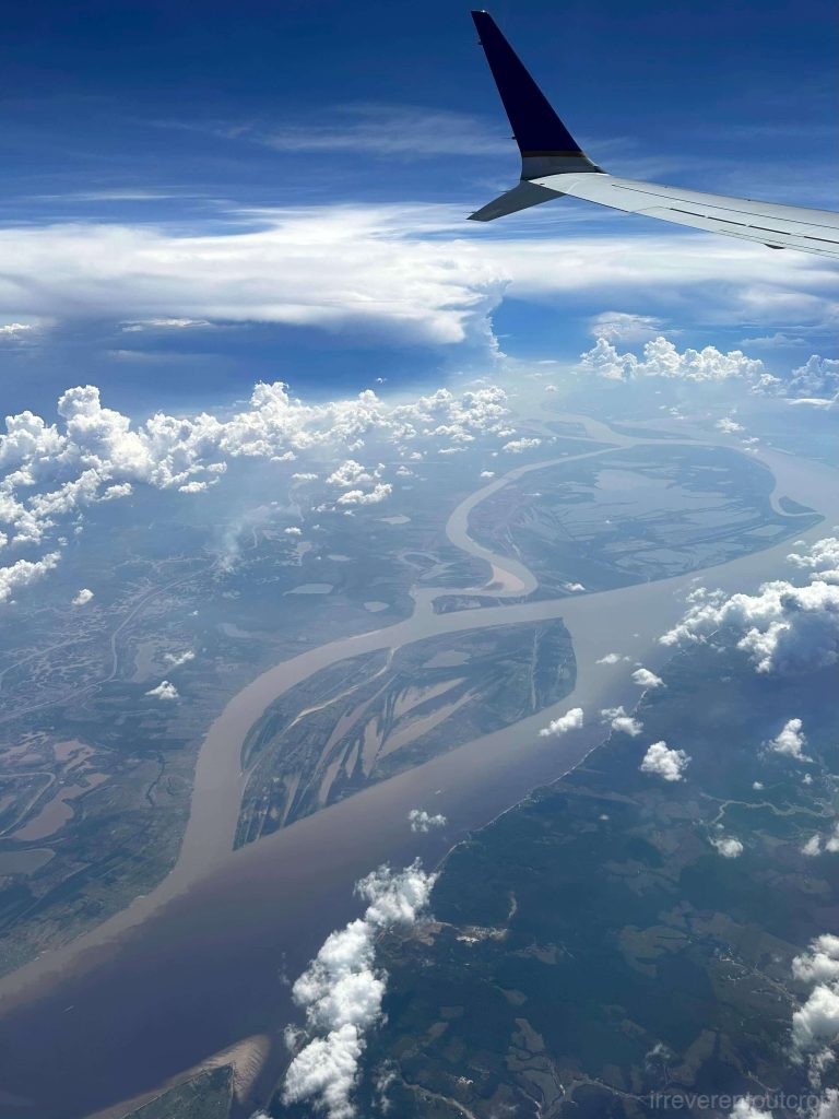 The braided Amazon River with channel bars