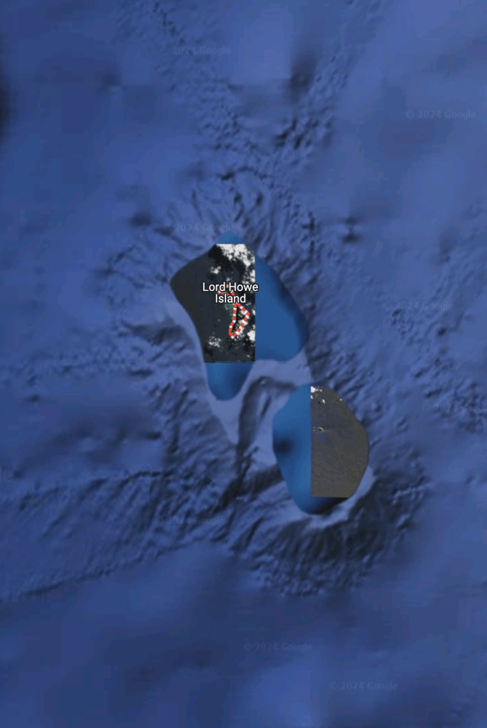 澳大利亚豪勋爵岛地图